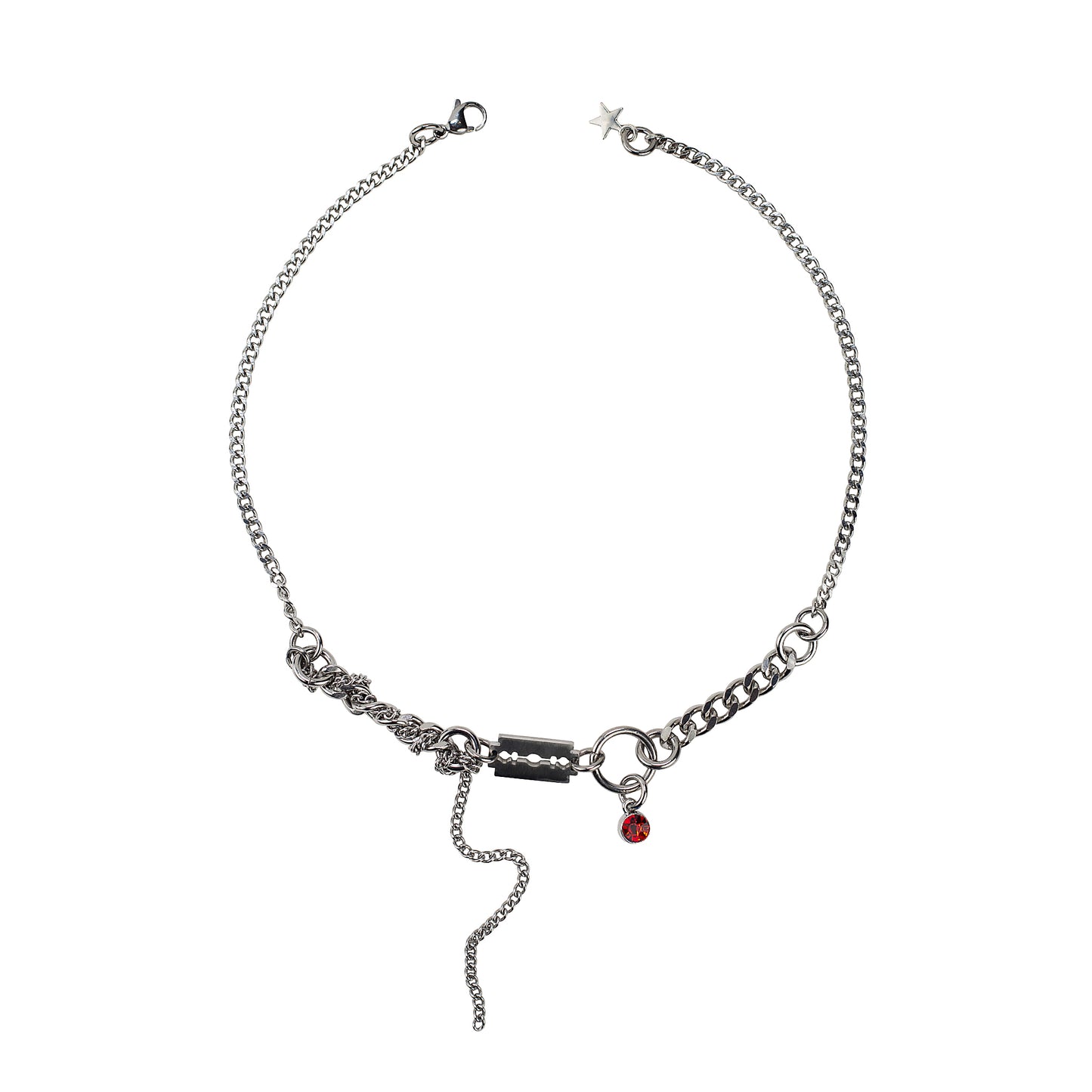 collier en acier inoxydable et fer à strass violet. Bijoux y2k. Bijoux punk. Bijoux rock. Bijoux glam rock. Bijoux grunge. Colliers Y2K. Colliers punk. Colliers rock. Colliers glam rock. Colliers grunge.