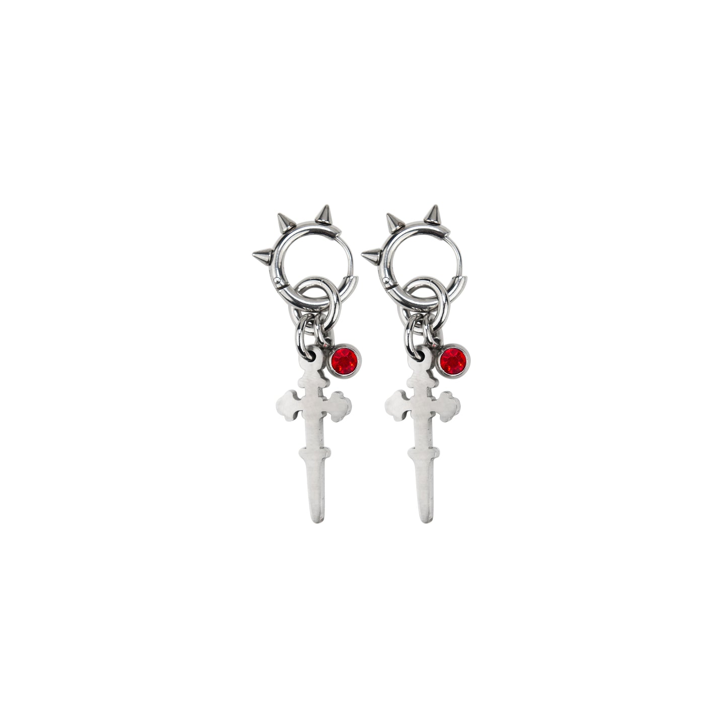 Boucles d'oreille en acier inoxydable strass rouge. Bijoux y2k. Bijoux punk. Bijoux rock. Bijoux glam rock. Bijoux grunge. Boucles d'oreilles Y2K. Boucles d'oreilles punk. Boucles d'oreilles rock. Boucles d'oreilles glam rock. Boucles d'oreilles grunge. Boucles d'oreille alt. Bijoux alt. Boucle d'oreille pour homme. Boucle d'oreille gothic. Bijoux gothic. Bijoux dark.