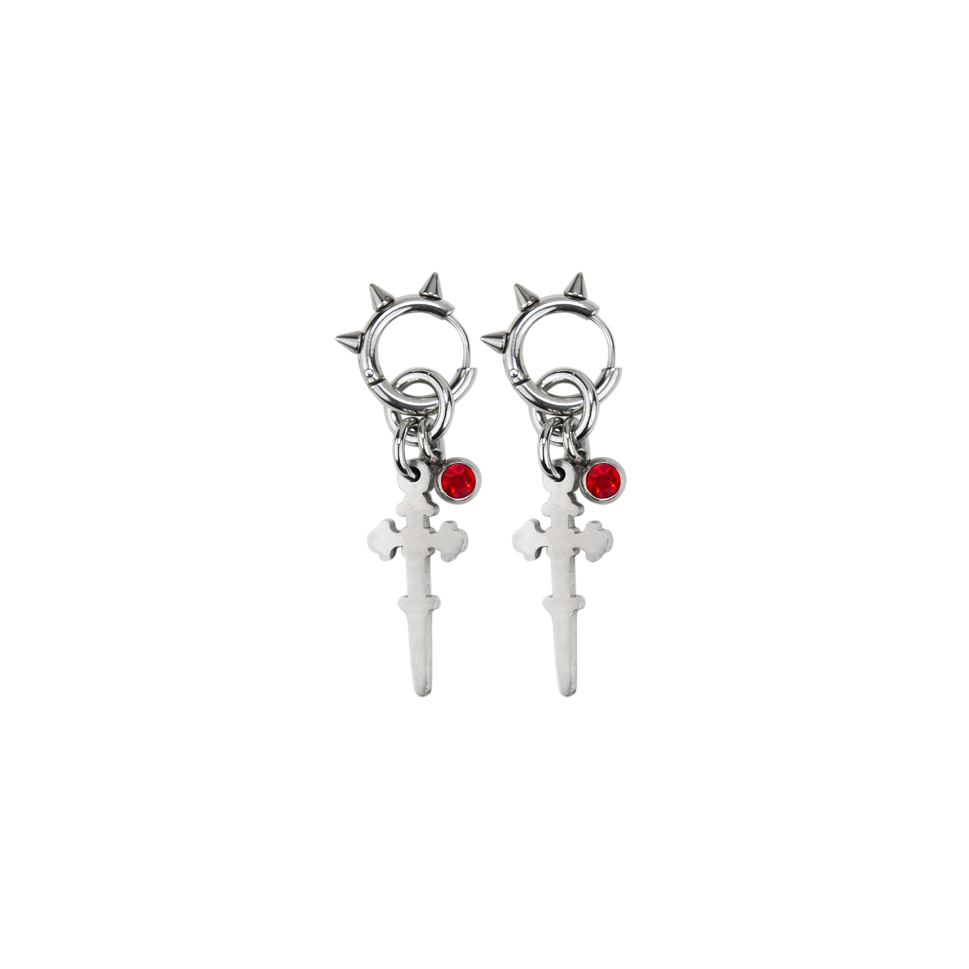 Boucles d'oreille en acier inoxydable strass rouge. Bijoux y2k. Bijoux punk. Bijoux rock. Bijoux glam rock. Bijoux grunge. Boucles d'oreilles Y2K. Boucles d'oreilles punk. Boucles d'oreilles rock. Boucles d'oreilles glam rock. Boucles d'oreilles grunge. Boucles d'oreille alt. Bijoux alt. Boucle d'oreille pour homme. Boucle d'oreille gothic. Bijoux gothic. Bijoux dark.