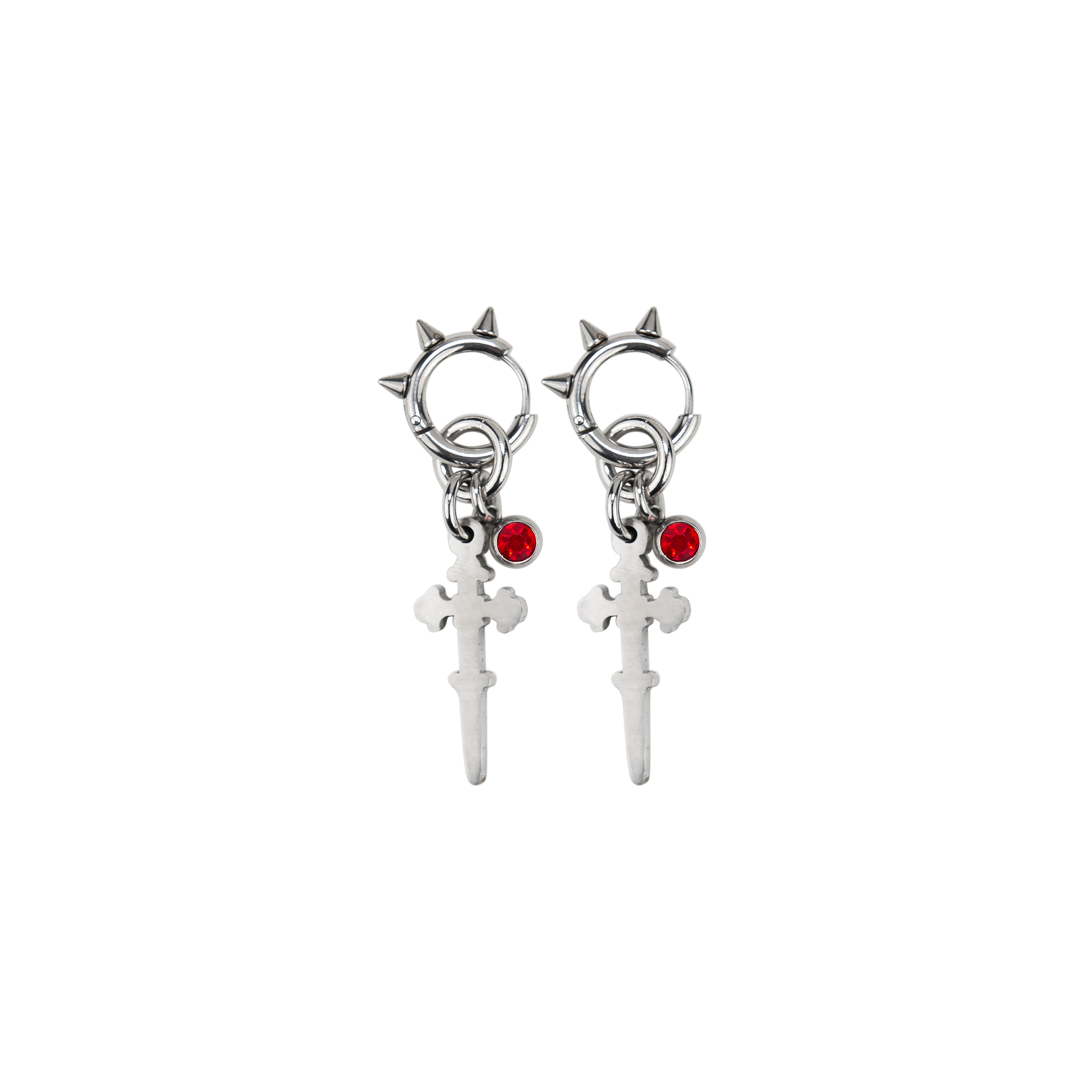 Boucles d'oreille en acier inoxydable strass rouge. Bijoux y2k. Bijoux punk. Bijoux rock. Bijoux glam rock. Bijoux grunge. Boucles d'oreilles Y2K. Boucles d'oreilles punk. Boucles d'oreilles rock. Boucles d'oreilles glam rock. Boucles d'oreilles grunge. Boucles d'oreille alt. Bijoux alt. Boucle d'oreille pour homme. Boucle d'oreille gothic. Bijoux gothic. Bijoux dark.