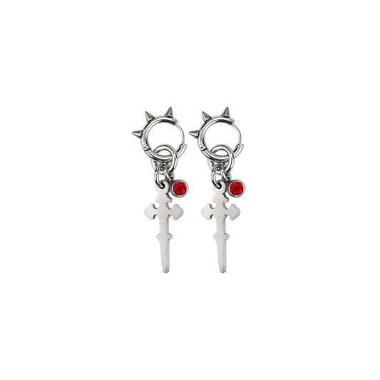 Boucles d'oreille en acier inoxydable strass rouge. Bijoux y2k. Bijoux punk. Bijoux rock. Bijoux glam rock. Bijoux grunge. Boucles d'oreilles Y2K. Boucles d'oreilles punk. Boucles d'oreilles rock. Boucles d'oreilles glam rock. Boucles d'oreilles grunge. Boucles d'oreille alt. Bijoux alt. Boucle d'oreille pour homme. Boucle d'oreille gothic. Bijoux gothic. Bijoux dark.