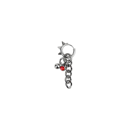 Boucle d'oreille en acier inoxydable, avec strass/diamant. Bijoux y2k. Bijoux punk. Bijoux rock. Bijoux glam rock. Bijoux grunge. Boucles d'oreilles Y2K. Boucles d'oreilles punk. Boucles d'oreilles rock. Boucles d'oreilles glam rock. Boucles d'oreilles grunge. Boucles d'oreille pour homme. Bijoux pour homme. Bijoux made in France. Bijoux Paris. Bijoux goth.