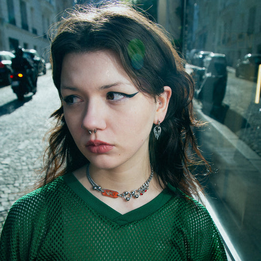 boucle d'oreille en acier inoxydable. Bijoux y2k. Bijoux punk. Bijoux rock. Bijoux glam rock. Bijoux grunge. Boucles d'oreilles Y2K. Boucles d'oreilles punk. Boucles d'oreilles rock. Boucles d'oreilles glam rock. Boucles d'oreilles grunge. Boucles d'oreille made in France. Bijoux alternatif.