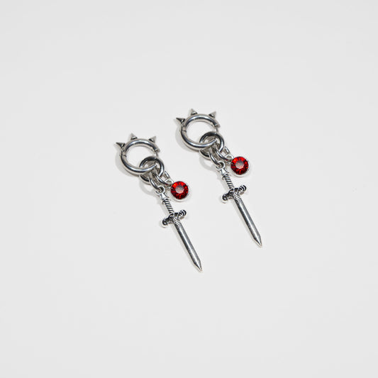 Boucles d'oreille en acier inoxydable strass rouge. Bijoux y2k. Bijoux punk. Bijoux rock. Bijoux glam rock. Bijoux grunge. Boucles d'oreilles Y2K. Boucles d'oreilles punk. Boucles d'oreilles rock. Boucles d'oreilles glam rock. Boucles d'oreilles grunge.