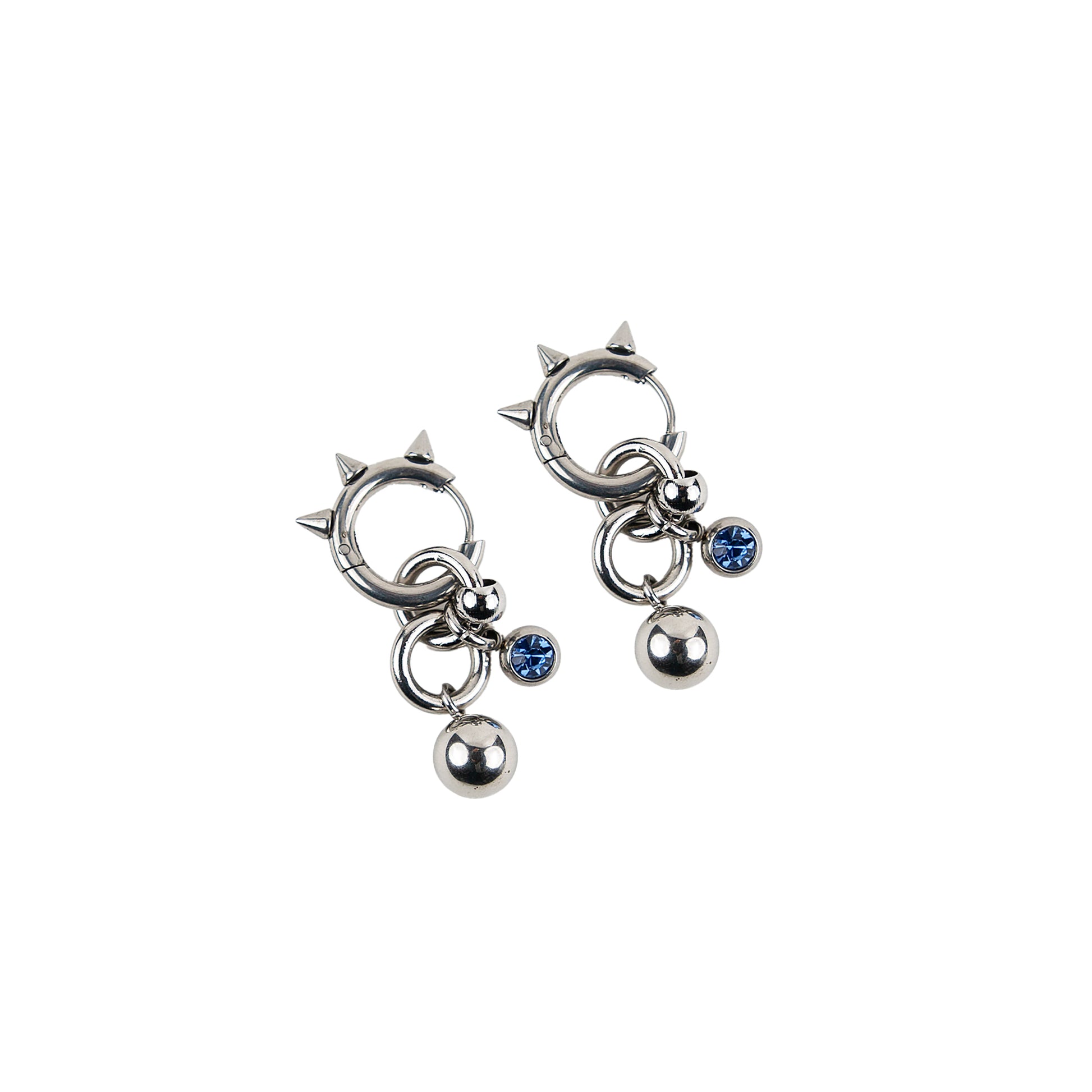 boucle d'oreille en acier inoxydable strass blue.  Bijoux y2k. Bijoux punk. Bijoux rock. Bijoux glam rock. Bijoux grunge. Boucles d'oreilles Y2K. Boucles d'oreilles punk. Boucles d'oreilles rock. Boucles d'oreilles glam rock. Boucles d'oreilles grunge.