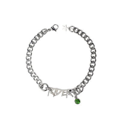 bracelet en acier inoxydable strass vert. Bijoux y2k. Bijoux punk. Bijoux rock. Bijoux glam rock. Bijoux grunge. Bracelets Y2K. Bracelets punk. Bracelets rock. Bracelets glam rock. Bracelets grunge.