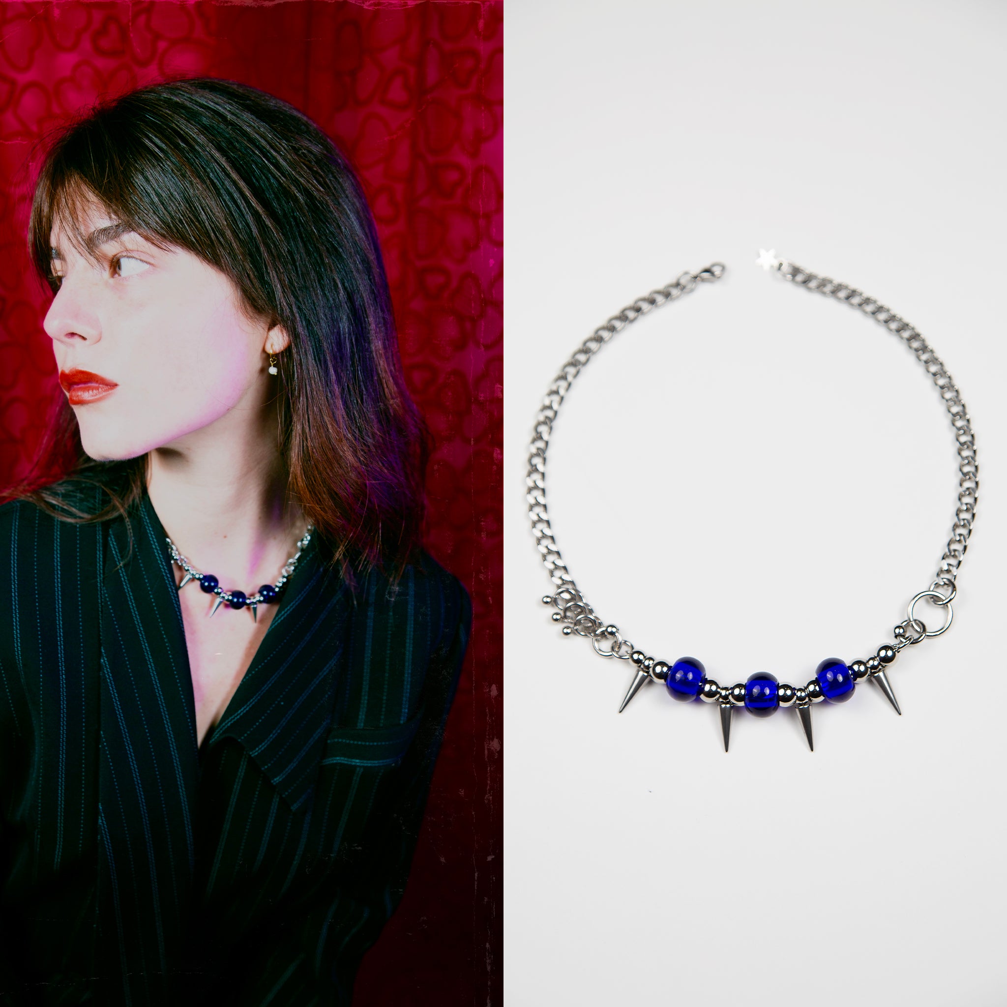 Bijoux en acier inoxydable. Collier en acier inoxydable. Bijoux y2k. Bijoux punk. Bijoux rock. Bijoux glam rock. Bijoux grunge. Colliers Y2K. Colliers punk. Colliers rock. Colliers glam rock. Colliers grunge. Collier made in France. Bijoux made in France. Collier pour homme. Collier techno.