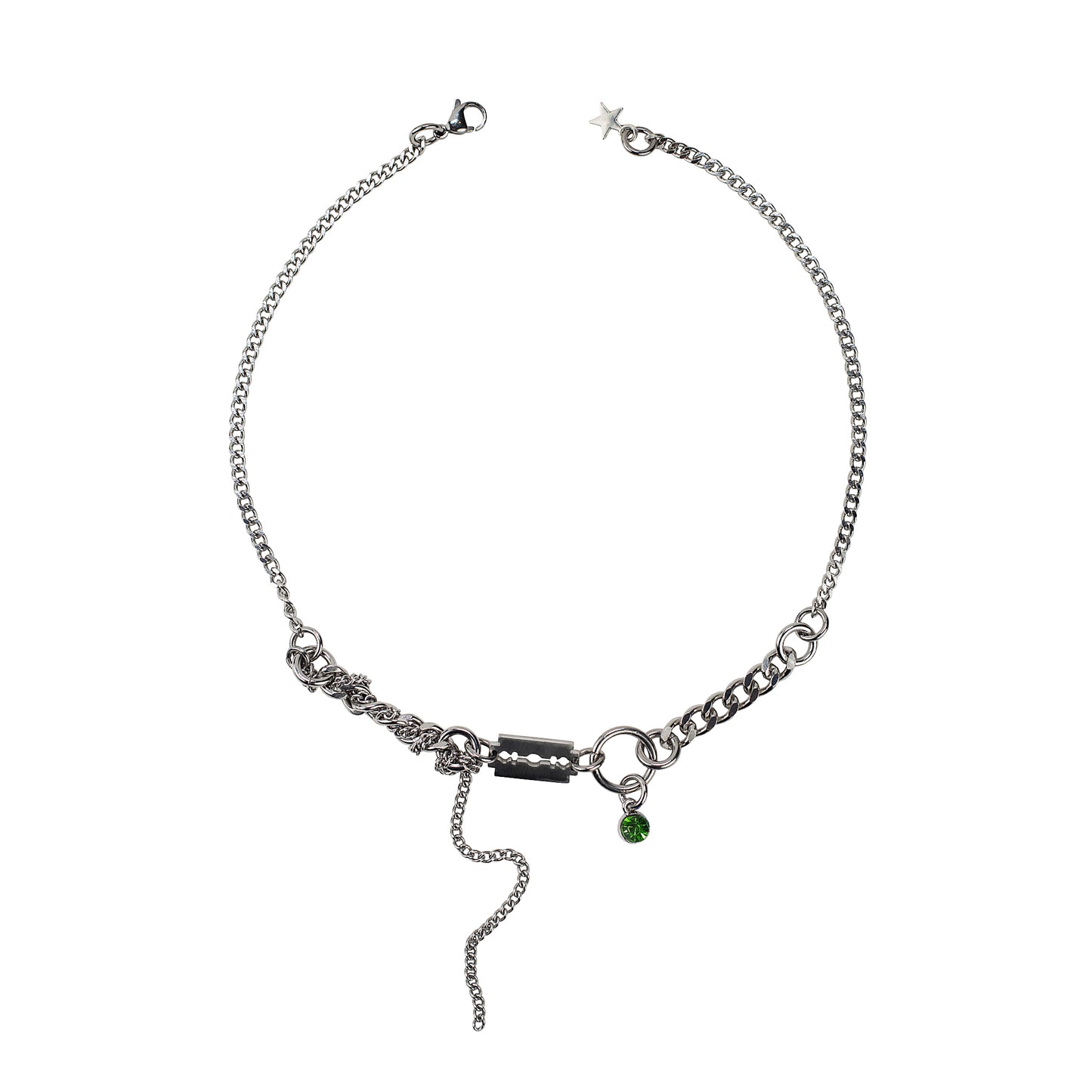 collier en acier inoxydable et fer à strass violet. Bijoux y2k. Bijoux punk. Bijoux rock. Bijoux glam rock. Bijoux grunge. Colliers Y2K. Colliers punk. Colliers rock. Colliers glam rock. Colliers grunge.